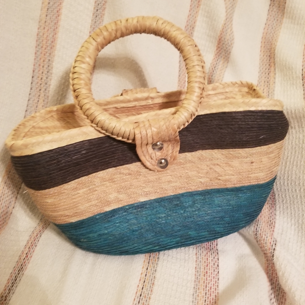 Rattan Grass Wicker woven purse